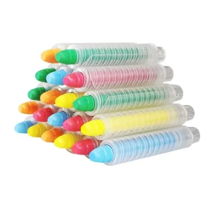 Colorful White 20 Piece Kids’ Graffiti Water Soluble Best Teaching Blackboard Chalk with Plastic Protective Shell
