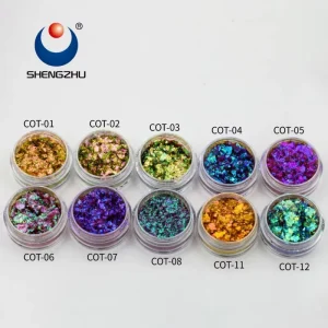 Cosmetic Chameleon Color-Shift Nail Chrome Flakes