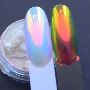Cosmetic Grade Aurora Chrome Nail Powder Iridescent Mermaid Mirror Effect Pigment for Nail Art