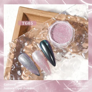 Cosmetic Grade Aurora Mirror Powder Pearlescent Pigment for Eyeshadow and Nails