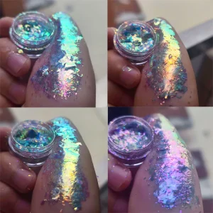 Cosmetic Grade Color changing Chameleon Shimmer Dreamy High shine Aurora Opal Multichrome Eyeshadow Pigment Flakes 0.2g
