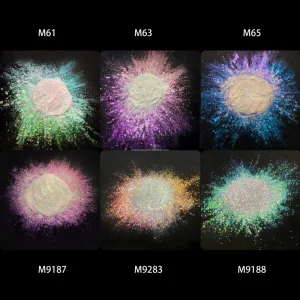 Cosmetic Grade Loose Shimmer White Chameleon Color-Shift Pearl Pigment for Eyeshadow and Nail Art