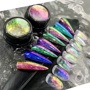 Cosmetic-Grade Opal Multichrome Flakes for Nail Art