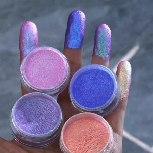 Cosmetic Grade Premium Chameleon Eyeshadow Pigment Color Shifting Duochrome Mirror Chrome Effect Loose Glitter Pigment