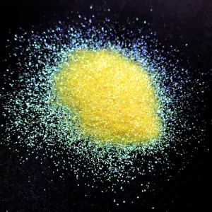 Cosmetic Grade SNR105 Neon Yellow Metallic Glitter Acrylic Nail Powder Face Nail Art Glitter Powder