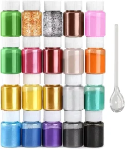 Cosmetic Grade Shimmer Mica Powder Set Bag Mica Pearl Powder For Epoxy Resin