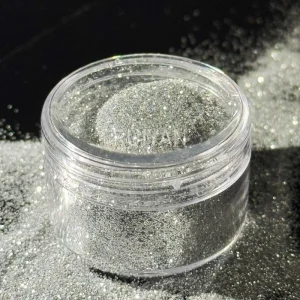Cosmetic Grade Super Shinning Reflective Silver Colour Non Toxic Pigment Nail Glitter Pigment for Nail Polish