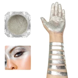 Cosmetic Pigment Supplier New Ultra Glitter Nail Eyeshadow Glass Pack Silver Special Effects Glitter Pigment