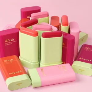 Cosmetics 3 Color High Pigment Solid Cream Velvety Silky Texture Eyeshadow Lipstick Blush Cream