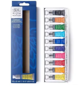 Cotman Watercolor Paint Set 10 Colors 5ml 0.17 oz Tubes for Artist Watercolor Painting