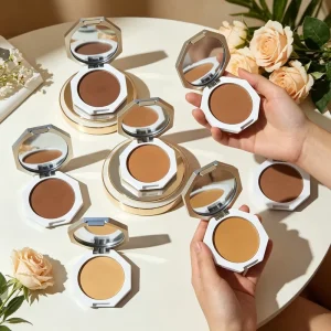 Cream Blush Palette Octagonal Single Color Creamy Cheek Blush Contour Highlighter Makeup Tray Custom Logo