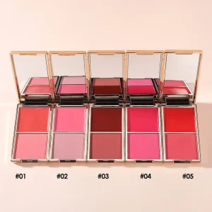 Cream Powder Blush Pigmented Makeup Blush Private Label Lip and Cheek Blush Palette
