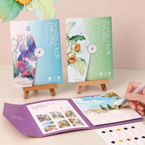 Creative DIY Watercolor Coloring Paper 7.48*5.67inch Suitable for Beginners Watercolor Graffiti Painting with Pigments
