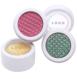 Cross border LOGO free Spot Custom Monochrome Powder Eye Shadow Fine Flash Chameleon Color Sequins Pearlescent Plate