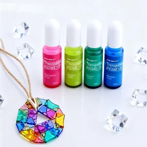 Crystal Clear Resin Pigment for Epoxy 24 Colors Non Toxic Vegan High Concentration Vivid Gem Like Colors Craft Supplies