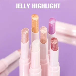Crystal Jelly Glaze Stick Highlight Stick Multi Use Vegan Curelty Free High Pigment Private Label Eyeshadow Stick