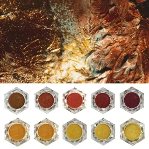 Custom High Concentration Metallic Golden Pearlescent Mica Pigment Powder for Coating Paint