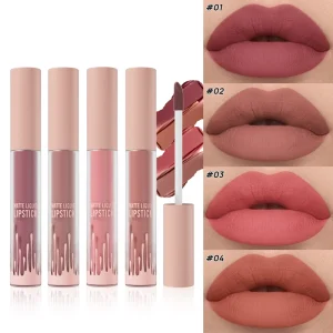 Custom Lipstick Long Lasting Pigment Brand Sexy Lip Matte Nude Lipstick Kits Matte Cosmetic Waterproof Lipsticks