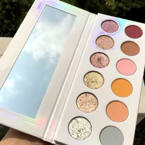 Custom Logo 12 Colors Silky Dazzling Creamy Metallic Eyeshadow Palette