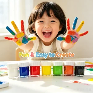 Custom Logo 15ml Kids Tempera Paint Set Multi-color Safe Finger Paint