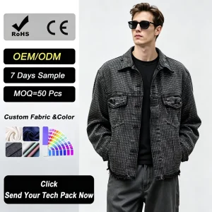 Custom Logo Camouflage Patchwork Sequin Denim Jackets OEM Service Unisex Vintage Distressed Eco Friendly Windproof