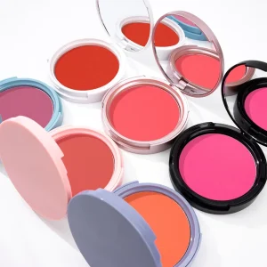 Custom Logo Colors Matte Ultra Pigmented Long Lasting Waterproof Cheek Face Makeup Blush Pink Powder Blush