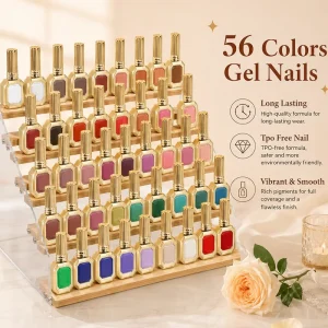 Custom Logo Gel DIY Nails Polish Set Bright Pink Nail Semi Permanent Soak Off UV LED Gel Varnish Nail Art Design Accessories Kit