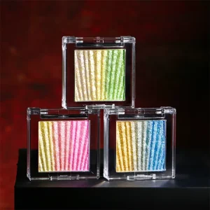 Custom Logo Glitter Chameleon Rainbow Eye Shadow Palette Waterproof High Pigment Multi Chrome Eyeshadow Palette