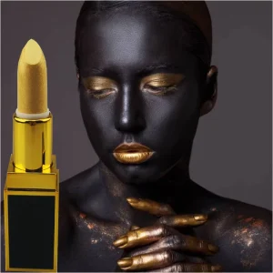 Custom Logo High Pigment Solid Lipstick Waterproof Sparkle Duochrome Metallic Diamond Glitter Waterproof Pearl Lip Stick
