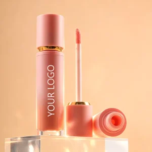 Custom Logo Lip Gloss with Pink Gold Tube Manufacturer