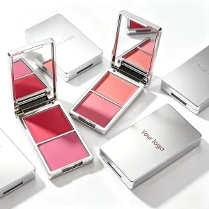 Custom Logo Silver 11 New Shades Luxury Cream Powder Blush 2 in 1 Matte&Dewy Long Wearing Vibrant Vegan Blush Palette