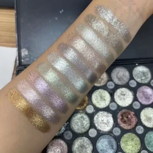 Custom Logo Sparkle Metallic DIY Eye Shadow Palette High Pigment Makeup