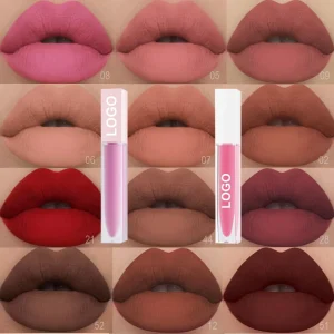 Custom Logo Vegan Liquid Lipstick 53 Colors High-Pigment Waterproof Matte Finish Private Label