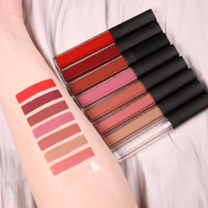 Custom Luxury High Pigmented Long Lasting Waterproof Matte Liquid Lipstick Shine Vegan Juicy Non Sticky Lip Gloss