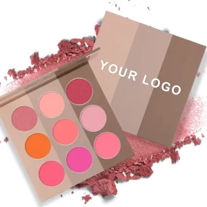 Custom Makeup Pigment Blush Palette DIY 3 4 6 9 Colors Private Label Blush Palette Long Lasting
