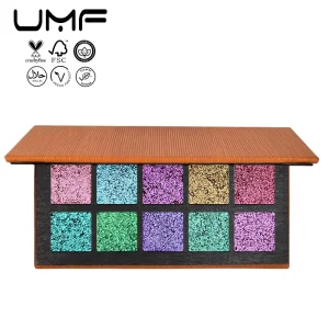 Custom MultiChrome Luminous Mineral Eyeshadow Palette OEM High Pigment Cruelty Free 10 Color Chameleon Private Label