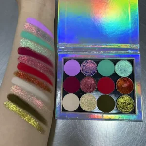 Custom Newly Unique Eyeshadow Pigment Palette With Long Lasting Matte Shimmer Multichrome Duochrome Shades