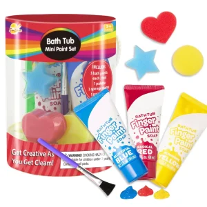 Custom Non Toxic Kids Bath Painting Pigment With Fish Tray for Girl Boy