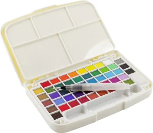 Custom Non toxic Half Dry Solid Pigment Watercolor Paint Set
