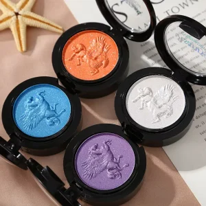 Custom Vegan High Quality Private Label Makeup Pearl Glitter Shimmer Soft and Silky High shine Monochrome Eyeshadow