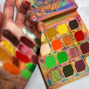 Custom duochrome eye shadow palette vegan high pigment makeup palette private label wet glitter eyeshadow palette
