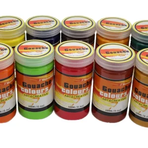 Custom logo 12 Colors 400 ml Gouache Painting Set for Acrylic Watercolor Oil Gouache Paints