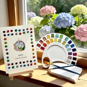 Customizable Colorful Drawing Watercolor Painting Organ Accordion Folding Page Painting Art Set with Brush DIY Painting Set
