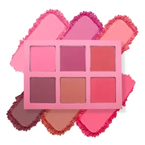 Customizable High Pigment Powder Makeup Palette Private Label DIY Highlighter Contour Blusher Waterproof Makeup Blush Palette