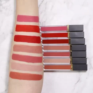Customizable Private Label Cream Lipstick Red Nude Velvet Matte Finish