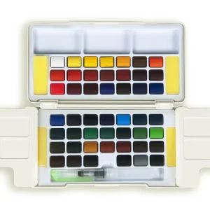 Customization Solid 48 Color High Pigment Watercolor Paint Set for Art on Paper Canvas Glass Student Use