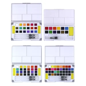 Customized 12 18 36 Colors Solid Water Color Paint Set Watercolour Paint Pigment for Kids Painting