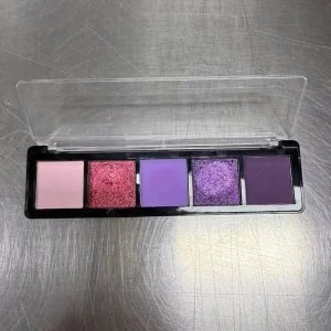 Customized 5pan Acrylic Palette Various Colors Matte Shimmer Eyeshadow Palette