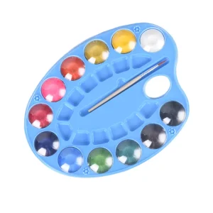Customized Horseshoe Shape 12colors Portable Watercolor Cake Paint Set