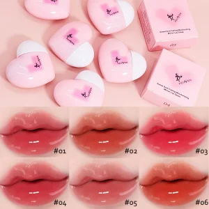 Customized Iconic Heart shaped Lipstick with Waterproof High Pigment Long lasting Seasonal Lip protection